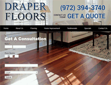 Tablet Screenshot of draperfloors.com